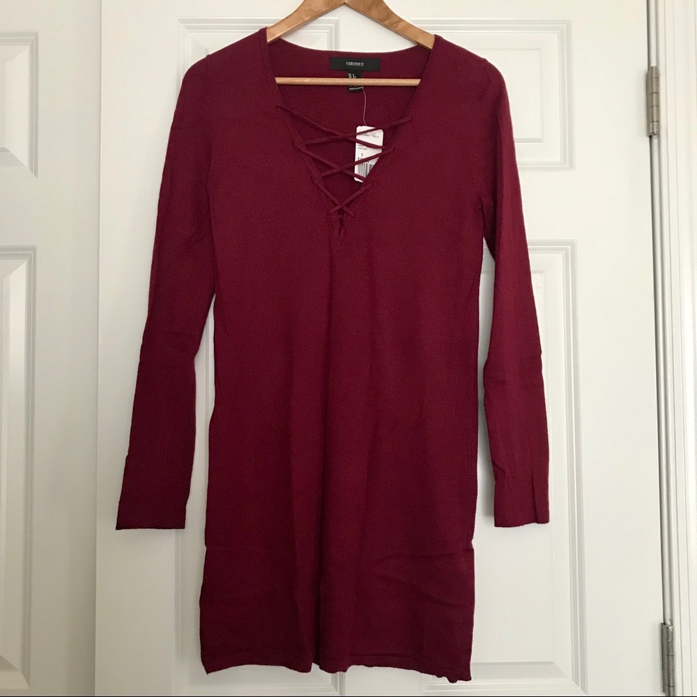 🌟New Listing🌟New Forever 21 Maroon Knit Dress
